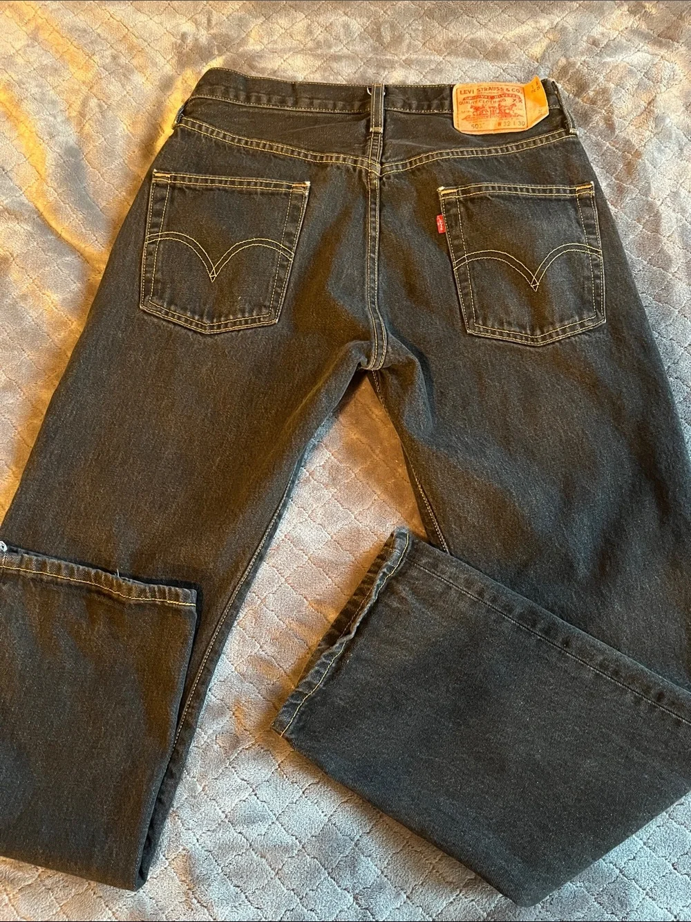 Levi’s 505 Regular Fit Jeans Men’s 32x30 Black Denim Made in Mexico
